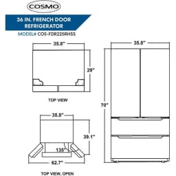 22.5 cu. ft. 4-Door French Door Refrigerator in Stainless Steel - Thumbnail 4
