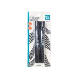 Pen+Gear Non-Toxic Permanent Markers, Chisel Tip, Black Color, 2 Count - Thumbnail 1