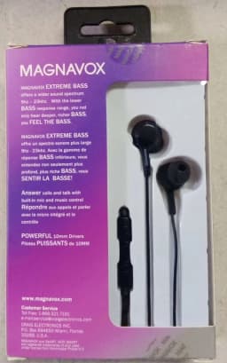 RHEA- 2 Magnavox In-Ear Silicon Earbuds With Extreme Bass. Feel The Bass. Black - Thumbnail 2