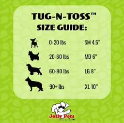 Jolly Pets Tug-n-Toss Ball with Handle Purple 4.5 inch Rubber Toy for Dogs - Thumbnail 3