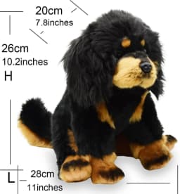 Realistic Tibetan Mastiff Dog Stuffed Animal Plush Toy, Lifelike Dog Plushies, Simulation Animal Doll - Thumbnail 2
