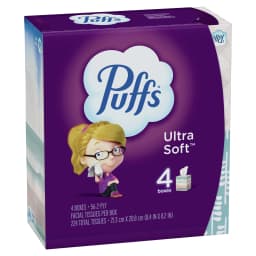 Puffs Ultra Soft Facial Tissues, Cube, 56 Facial Tissues Per Box, 4 Count - Thumbnail 16