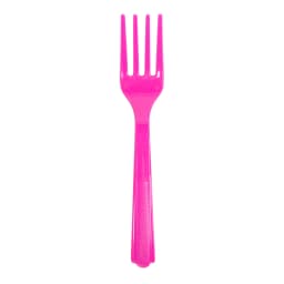 24 Count Pink Disposable Plastic Forks by Way To Celebrate - Thumbnail 1