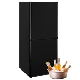 3.8 Cu.Ft Compact Refrigerator Double Door Mini Fridge with 2.3 Cu ft Freezer, Ultra Quiet, Mini Refrigerator for Dorm, Bedroom, Office, Black - Thumbnail 1