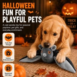 Flying Bat Dog Toy, Interactive Flap Wing Bat Toy for Dogs, Motion Activated Rechargeable Halloween Bat Toy for Dogs, Cats - Thumbnail 5