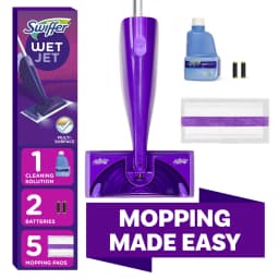 Swiffer Wet Jet Mopping Floor Cleaner Bundle Includes 1 Spray Mop Device, 20 Mop Pad Refills & 1 Fresh Scent Mopping Solution - Thumbnail 2