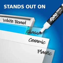 EXPO Dry Erase Markers, Chisel Tip, Black, 4 Count - Thumbnail 6