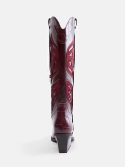 Madden NYC Women's Faux Leather Croco Butterfly Boots - Thumbnail 3
