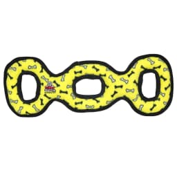 Tuffy Ultimate 3WayTug Yellow Bone Durable Squeaky Plush Dog Toy - Thumbnail 1