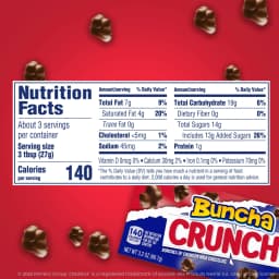 Buncha CRUNCH Candy, Pieces of Creamy Milk Chocolate with Crisped Rice, Movie Theater Candy, Concession Box, 3.2 oz - Thumbnail 7