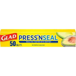Glad Press'N Seal Multipurpose Sealing Food Wrap, 50 sq ft Roll - Thumbnail 1