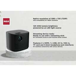 Restored RCA 720P Home Theater Projector 1280 x 720, 4" LCD technology, 120 lumens - Thumbnail 7