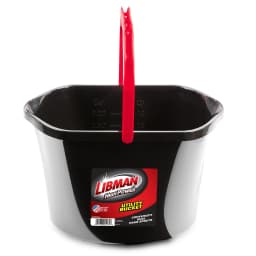 Libman High Power Utility Bucket 3.5 Gallon Black Polypropylene with Ergonomic Handle - Thumbnail 3