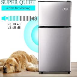 3.5 Cu.Ft Compact Mini Fridge with Freezer, 2-Door Small Refrigerator with 7-Level Thermostat & Removable Shelves for Kitchen, Dorm, Apartment, Bar - Thumbnail 7