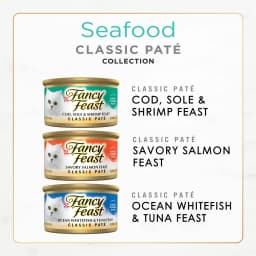 Purina Fancy Feast Classic Pate, Wet Cat Food, Seafood, 3 oz Cans, 30 Pack - Thumbnail 4