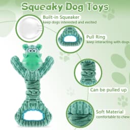 Dog Toy for Aggressive Chewers：Large Plush Dog Toys with Squeaker to Keep Them Busy - Thumbnail 5