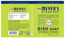 Mrs. Meyer's Clean Day Liquid Dish Soap, Lemon Verbena Scent, 16 Fluid Ounce, 6 Count - Thumbnail 6
