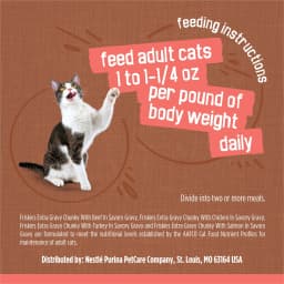 Purina Friskies Extra Gravy Beef, Chicken, Turkey, & Salmon Chunky Wet Cat Food Variety Pack, 5.5 oz Cans (24 Pack) - Thumbnail 11