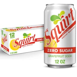 Squirt Zero Sugar Grapefruit Soda Pop, 12 fl oz, 12 Pack Cans - Thumbnail 1
