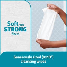 Medline ReadyFlush Flushable Personal Cleansing Wipes, Fragrance Free, 8 x 10In, 24 Count - Thumbnail 2