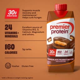 Premier Protein Shake, Chocolate Peanut Butter, 30g Protein, 11 Fl Oz, 4 Ct - Thumbnail 3