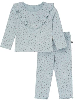 Modern Moments by Gerber Baby and Toddler Girl Ruffle Top and Legging Set, 2-Piece, Sizes 0/3 Months - 5T - Thumbnail 1