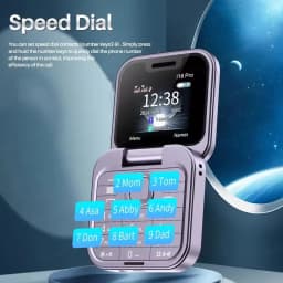 GJX Keypad Phones,Compact Cell Phone with Dual SIM,16GB Flip Phone,Blue Small Phone - Thumbnail 6