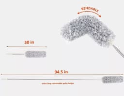 Microfiber Duster Cleaning Brush Dust Cleaner Bendable Handle Soft Extendable - Thumbnail 2