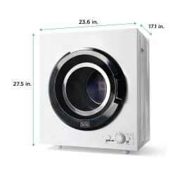 BLACK+DECKER BCED26 Compact Dryer for Standard Wall Outlet, Small, 5 Modes, Load Volume 8.8 lbs., White - Thumbnail 4