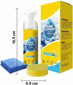 Limpiador Espuma, Foam No-Rinse Cleaner,4-In-1 Multi-Enzyme Foam Spray Cleaner,All-Purpose Deep Cleaning Spray,Heavy Duty Oil Stain Cleaner For Car - Thumbnail 2