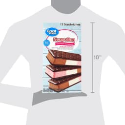 Great Value Neapolitan Ice Cream Sandwiches, 42 fl oz, 12 Pack - Thumbnail 6