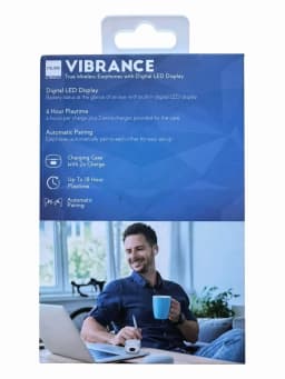 RHEA- Muze Bluetooth Vibrance True Wireless Earphones - Led Display - White - Thumbnail 2