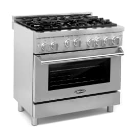 Cosmo 3 Piece Kitchen Appliance Package with 36" Freestanding Gas Range Kitchen Stove 24" Built-in Fully Integrated Dishwasher & French Door - Thumbnail 4