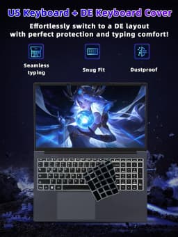 Rumtuk 17.3-inch Laptop,16GB DDR4 RAM,1T SSD,Quad-Core N150 (Beat N95 N5095) up to 3.6 GHz,FHD IPS Display,Backlit KB - Thumbnail 7