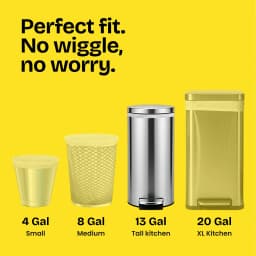 Glad ForceFlex MaxStrength 13-Gallon Drawstring Tall Kitchen Bags, Lemon Fresh Bleach Scent, 20 Bags - Thumbnail 4