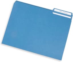 File Folder, 1/3 Cut Tab, Letter Size, Blue, Great for Organizing and Easy File Storage, 100 Per - Thumbnail 4