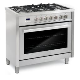 Cosmo 5 Piece Kitchen Appliance Packages with 36" 220/240V Dual Fuel Range 36" Under Cabinet Range Hood 24" Built-in Fully Integrated Dishwasher - Thumbnail 9