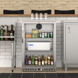KoolMore 24 in. One-Door Back Bar Refrigerator – 4.1 Cu Ft - Thumbnail 2