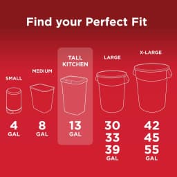 Rubbermaid Reflex Unscented 13g Drawstring Trash Bags 6ct - Thumbnail 6