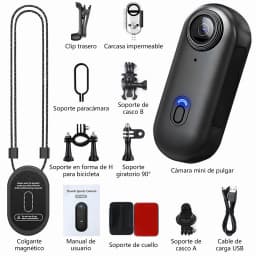 NUISK Mini Action Camera 4K, Wearable Magnetic Body Cam with 128GB SD Card, Hands-Free WiFi Camcorder for Vlogging and Outdoor Sports (Black) - Thumbnail 9