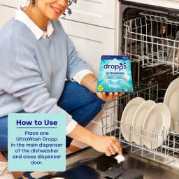 Dropps Dishwasher UltraWash Detergent Pods, Biobased, Fights Grease & Stuck On Food, Lemon Citrus Scent, 48 Count - Thumbnail 8