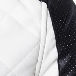 YODETEY Men Casual Color Matching Leather Stand-Up Collar Zipper Jacket Coats White 16(XXXXXL) - Thumbnail 7