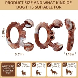 Dog Toys for Aggressive Chewers Dog Toy Interactive Dog Toys for Large Dog Chew Toys for Aggressive Chewers,Dinosam Indestructible Dog Toy for Medium - Thumbnail 5