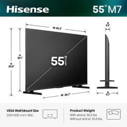 Hisense 55" M7 Series Mini-LED QLED 4K UHD Google Smart TV (55M7SG, 2026 Model) - Hi - QLED, MiniLED, Motion Rate 240 - Thumbnail 2