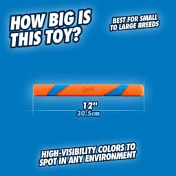 Chuckit! Ultra Fetch Stick Durable Rubber Interactive Outdoor Fetch Dog Toy, 12" for Dogs 10 to 120+ lb All Breeds, Orange and Blue, Pack - Thumbnail 3