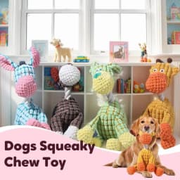 2026 New Dog Toys, Indestructible Plush Dog Toy for Aggressive Chewers, Interactive Squeaky Soft Puppy Chew Toy, Durable Teething Toys for Small - Thumbnail 2