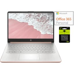 HP Newest 14" Laptop, Slim Light Laptop Computer for Students and, 16GB RAM, 256GB Storage(128GB eMMC+128GB SD) - Thumbnail 1