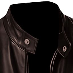 BVnarty Men's Genuine Leather Jacket Motorcycle Biker Slim Fit Stand Collar Zipper Outwear Large (Brown,XXXL) - Thumbnail 6