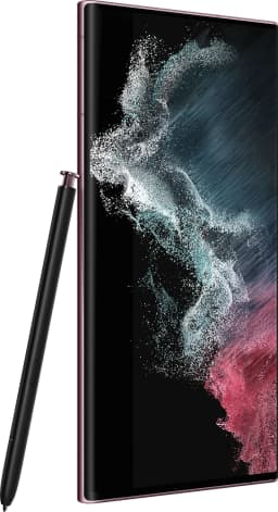 No Plan-Unlocked Device Samsung Galaxy S22 Ultra 5G S908U Cell Phone 128GB 8GB RAM Burgundy - Thumbnail 3