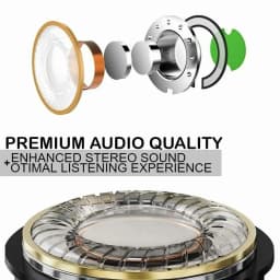 RHEA- Headphones With Microphone, Boost+ Premium In-Ear Earbud Earphones/Headphones - Thumbnail 2